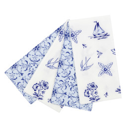 Show details for Party Porcelain - Blue Napkins Picture of Party Porcelain - Blue Napkins