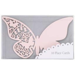 Picture of Something in the Air Butterfly Place Cards for Glass in Pink