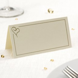 Show details for Place Cards - Contemporary Heart Gold Picture of Place Cards - Contemporary Heart Gold