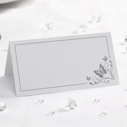 Picture of Place Cards - Elegant Butterfly - White/Silver