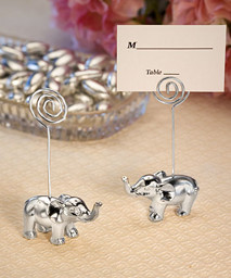 Picture of Silver Finish Elephant Place Card Holders