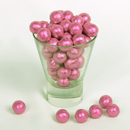 Show details for Chocolate Foil Balls Pink Picture of Chocolate Foil Balls Pink