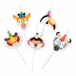 Show details for Wild Animals Cake Candles Picture of Wild Animals Cake Candles