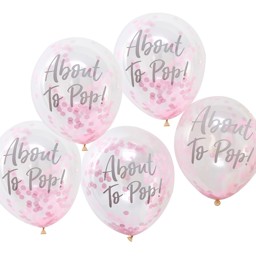 Picture of About To Pop Confetti Balloons - Pink