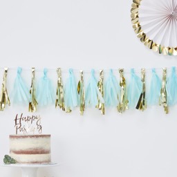 Picture of  Oh Baby Blue & Gold Tassel Garland
