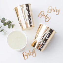 Picture of Oh Baby Gold Paper Cups
