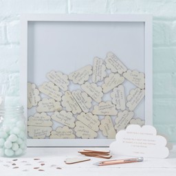 Picture of Hello World Cloud Drop Frame Guest Book