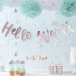 Show details for Hello World Bunting Picture of Hello World Bunting