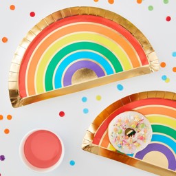 Show details for Rainbow Paper Plates Picture of Rainbow Paper Plates