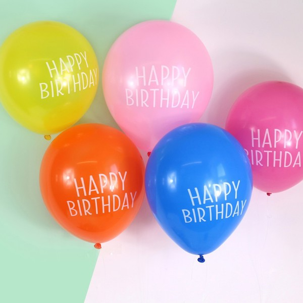 Picture of Rainbow Happy Birthday Balloons
