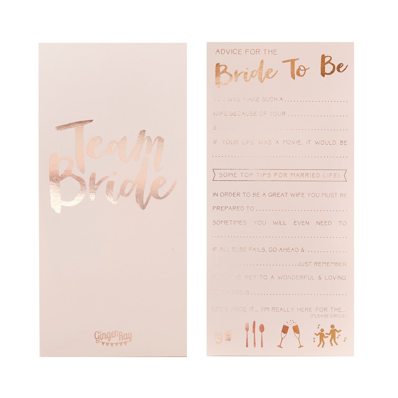 Picture of Team Bride Advice Cards