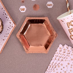 Show details for Paper Plates Rose Gold Small - Glitz & Glamour Picture of Paper Plates Rose Gold Small - Glitz & Glamour