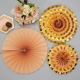 Show details for Pinwheel Decorations - Colour Block Marble - Peach Picture of Pinwheel Decorations - Colour Block Marble - Peach