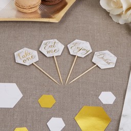 Picture of Cake Picks - Scripted Marble