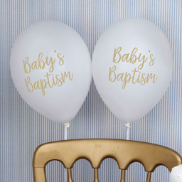 Show details for White Balloons - Baptism Picture of White Balloons - Baptism