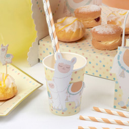 Show details for Paper Cups - Llama Love  Picture of Paper Cups - Llama Love