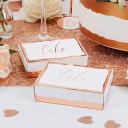 Show details for Dipped In Rose Gold Cake Boxes Picture of Dipped In Rose Gold Cake Boxes