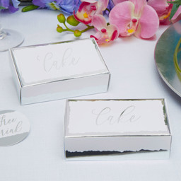 Show details for Dipped In Silver Cake Boxes Picture of Dipped In Silver Cake Boxes