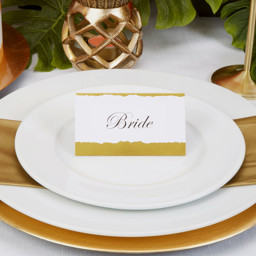 Picture of White & Gold Place Cards