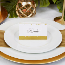 Show details for White & Gold Place Cards Picture of White & Gold Place Cards