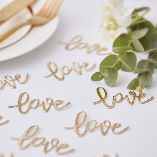 Picture of Gold Love Table Confetti