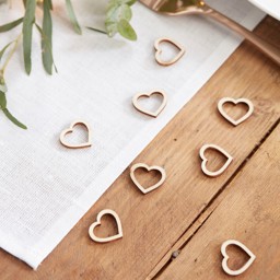 Picture of Wooden Hearts Table Confetti