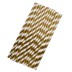 Picture of Gold Striped Paper Straws