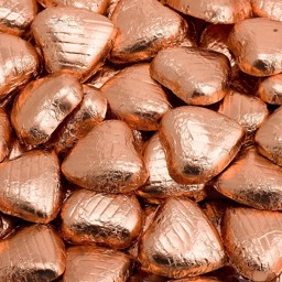 Show details for Rose Gold Foiled Chocolate Hearts Picture of Rose Gold Foiled Chocolate Hearts