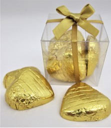 Show details for Gold Chocolate Hearts Favour Box Picture of Gold Chocolate Hearts Favour Box