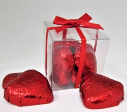 Show details for Red Chocolate Hearts Favour Box Picture of Red Chocolate Hearts Favour Box