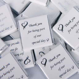 Picture of Special Day Milk Chocolate Squares -Silver