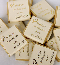 Picture of Special Day Milk Chocolate Squares - Gold