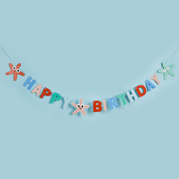 Show details for Starfish Happy Birthday Banner Picture of Starfish Happy Birthday Banner