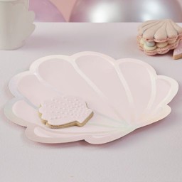 Picture of Pearlised Shell Shaped Paper Plates