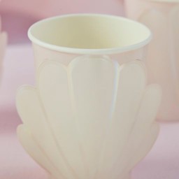 Show details for Pearlised Pop Out Shell Paper Cups Picture of Pearlised Pop Out Shell Paper Cups
