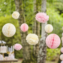 Picture of Pom Pom & Honeycomb Party Decorations