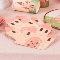 Show details for Princess Castle Shaped Paper Napkins Picture of Princess Castle Shaped Paper Napkins