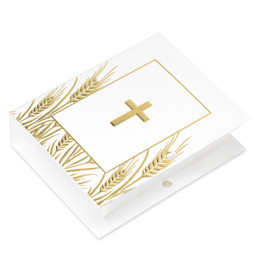 Show details for White & Gold Embossed Bible Box Picture of White & Gold Embossed Bible Box