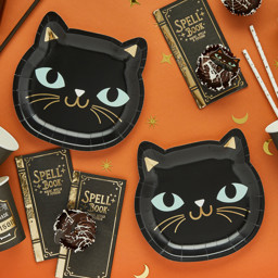 Show details for Black Cat Paper Plates Picture of Black Cat Paper Plates