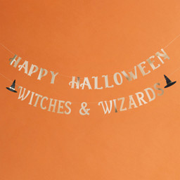 Show details for Happy Halloween Witches & Wizards Banner Picture of Happy Halloween Witches & Wizards Banner