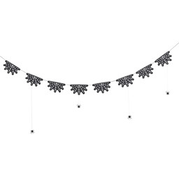 Show details for Cobweb Garland With Hanging Spiders Picture of Cobweb Garland With Hanging Spiders