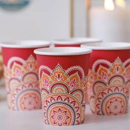Show details for Multicoloured Paper Diwali Cups Picture of Multicoloured Paper Diwali Cups