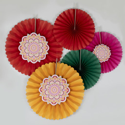 Picture of Multicoloured Paper Fans