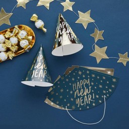 Show details for Happy New Year Party Hats Picture of Happy New Year Party Hats