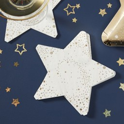 Picture of Gold Foiled Star Paper Napkins