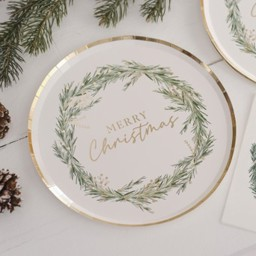 Picture of Merry Christmas Gold Foiled Paper Plates