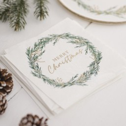 Picture of Merry Christmas Gold Foiled Paper Napkins