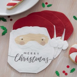 Picture of Santa Shaped Paper Napkins