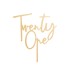 Picture of Twenty One Gold Acrylic Cake Topper