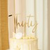 Picture of Thirty Gold Acrylic Cake Topper